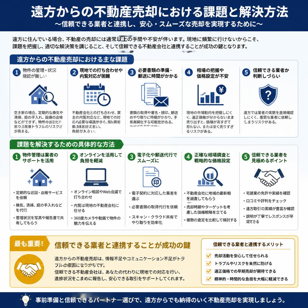 4. 遠方に住んでいる方の売却サポート