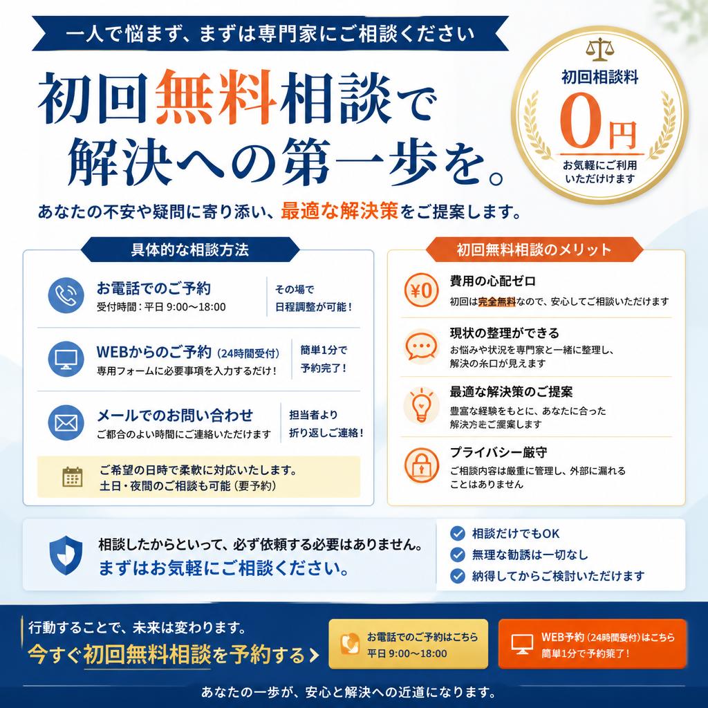 7. まずは無料相談から！お問い合わせのススメ