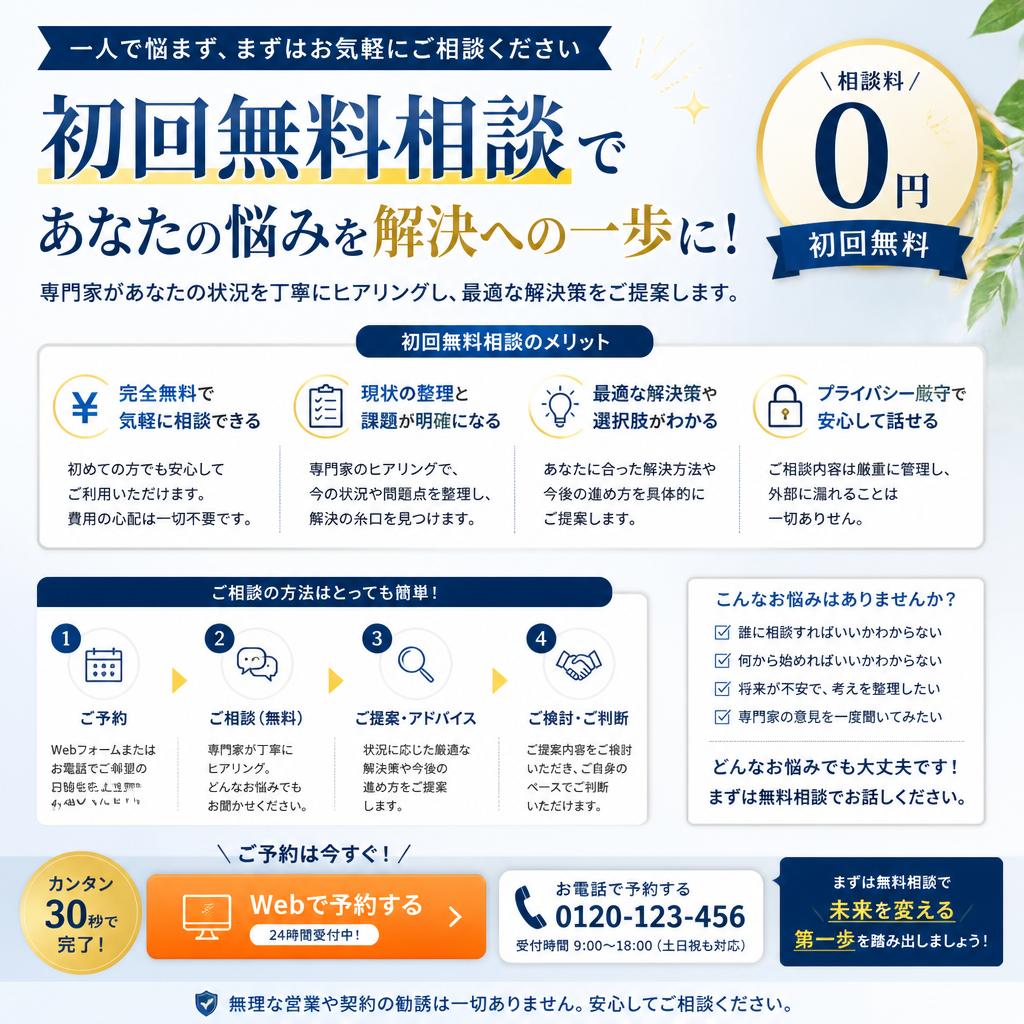 7. まずは無料相談から！お問い合わせのススメ